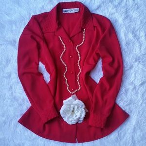 Yves St. Clair Red Blouse